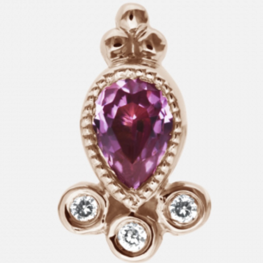 Pink Sapphire Delia Stud-Maria Tash ❤️ - SOLD